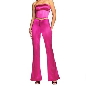 I AM GIA Pink Satin Set